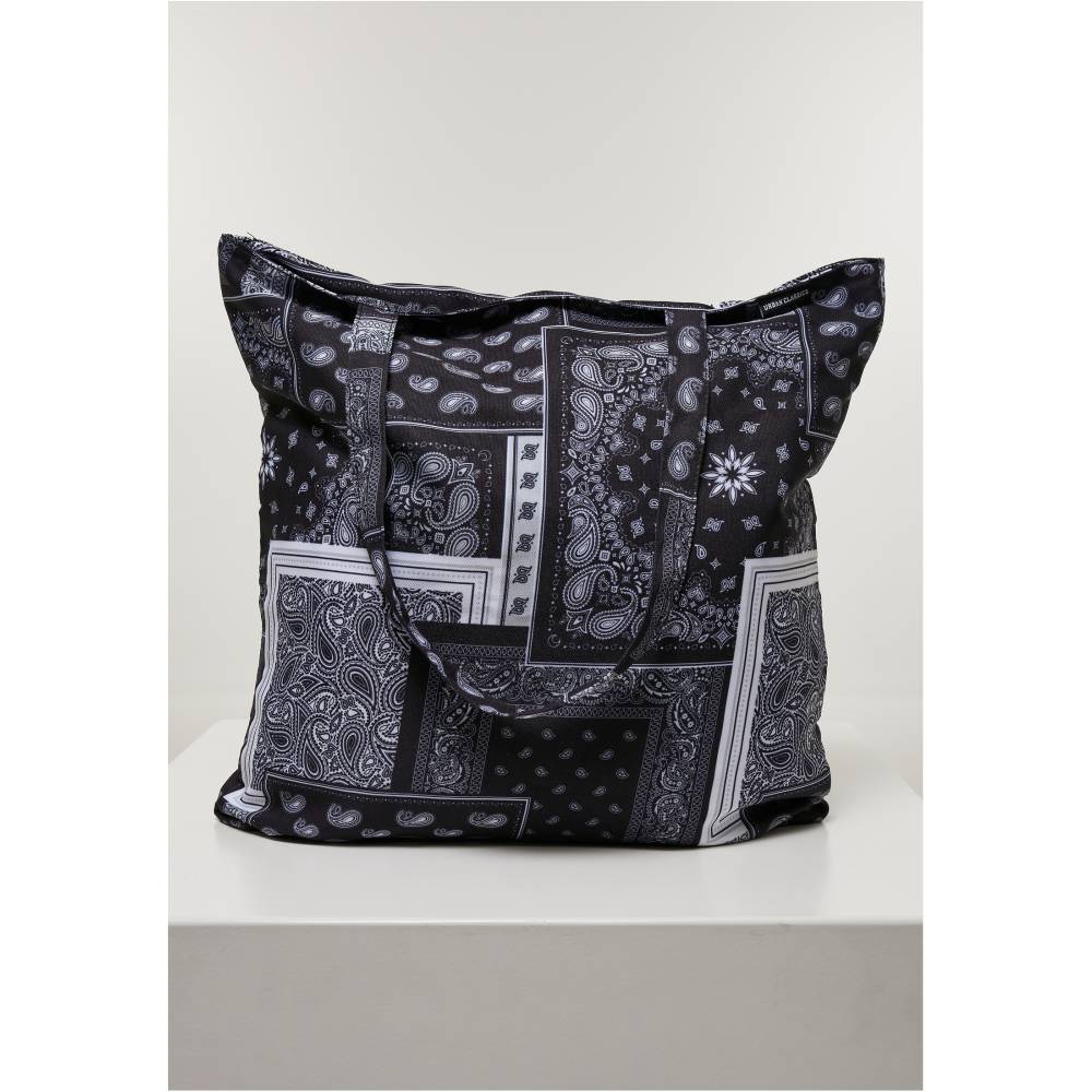 Urban Classics - Bandana Patchwork Print Sac à main - Noir/Blanc